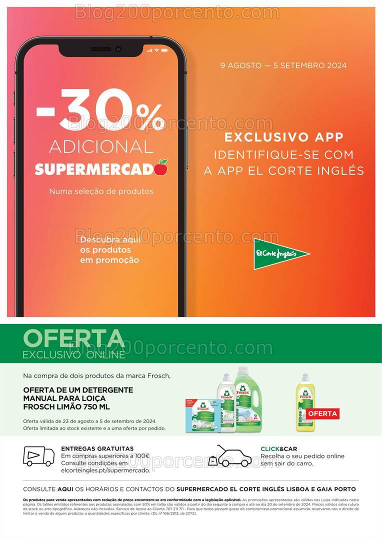 Antevisão Folheto EL CORTE INGLÉS Promoções de 23 agosto a 5 setembro