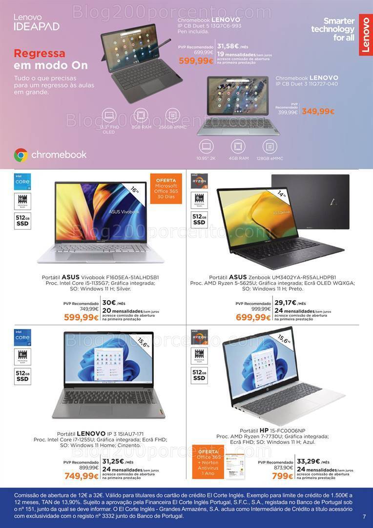 Antevisão Folheto EL CORTE INGLÉS Regresso às Aulas Promoções de 25 agosto a 17 setembro