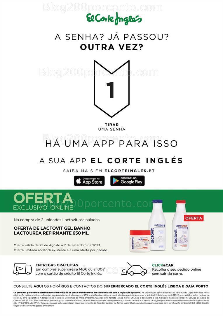 Antevisão Folheto EL CORTE INGLÉS Promoções de 25 agosto a 7 setembro