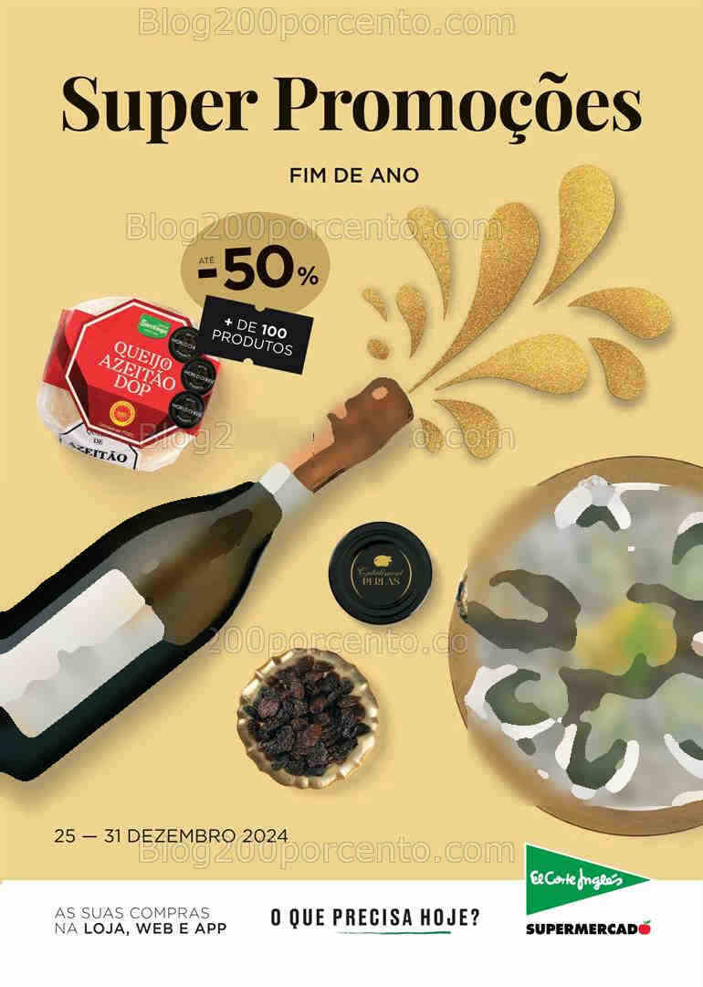 Antevisão Folheto EL CORTE INGLÉS Fim de Ano Promoções de 25 a 31 dezembro