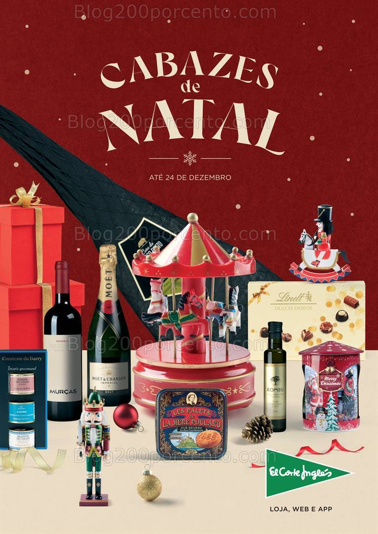 Antevisão Folheto EL CORTE INGLÉS Cabazes de Natal Promoções de 27 outubro a 24 dezembro