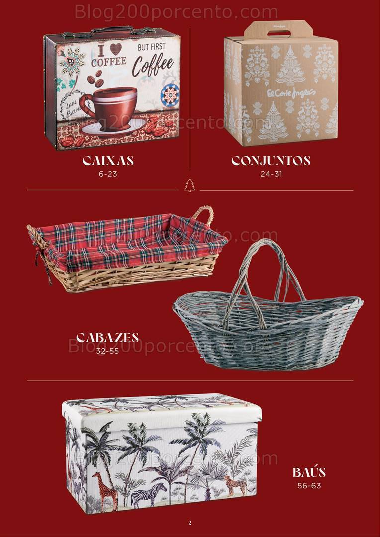 Antevisão Folheto EL CORTE INGLÉS Cabazes de Natal Promoções de 27 outubro a 24 dezembro