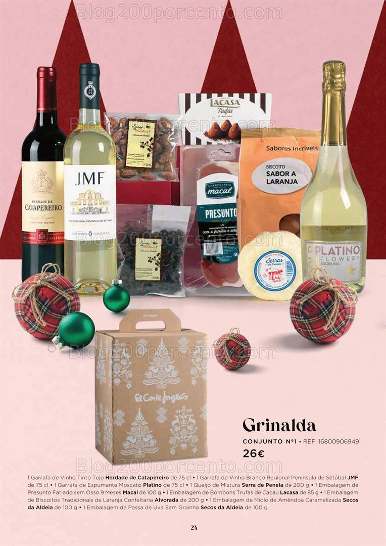 Antevisão Folheto EL CORTE INGLÉS Cabazes de Natal Promoções de 27 outubro a 24 dezembro