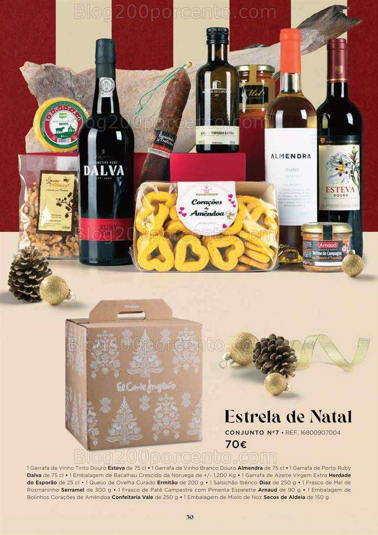 Antevisão Folheto EL CORTE INGLÉS Cabazes de Natal Promoções de 27 outubro a 24 dezembro