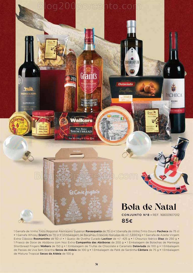 Antevisão Folheto EL CORTE INGLÉS Cabazes de Natal Promoções de 27 outubro a 24 dezembro