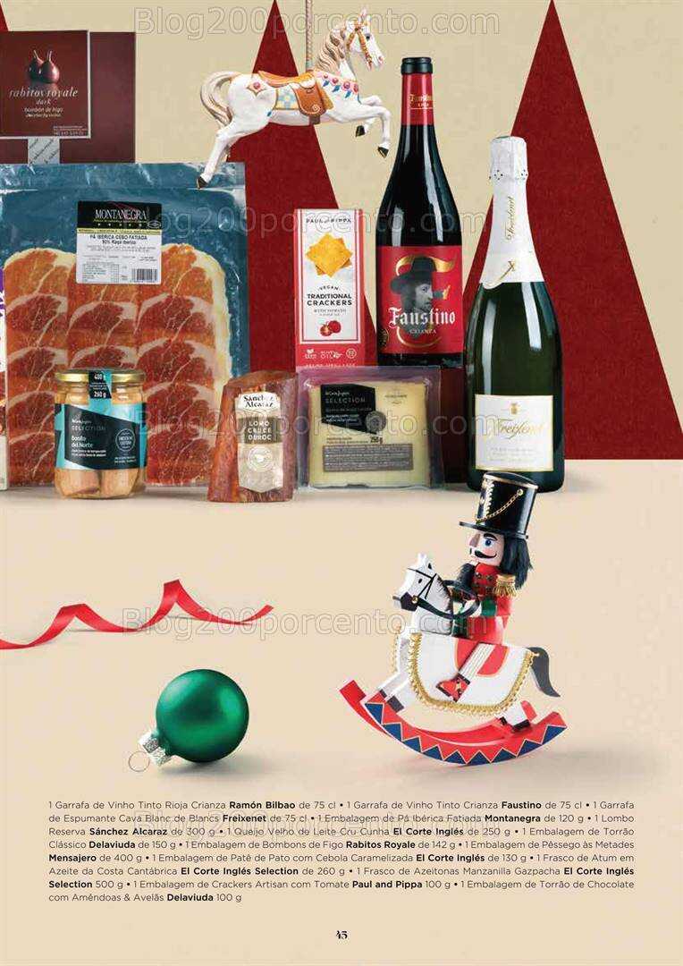 Antevisão Folheto EL CORTE INGLÉS Cabazes de Natal Promoções de 27 outubro a 24 dezembro