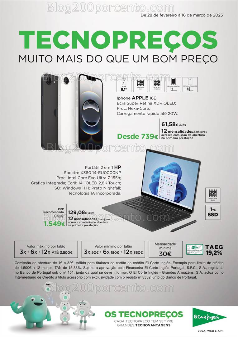 Antevisão Folheto EL CORTE INGLÉS Tecnologia Promoções de 28 fevereiro a 16 março