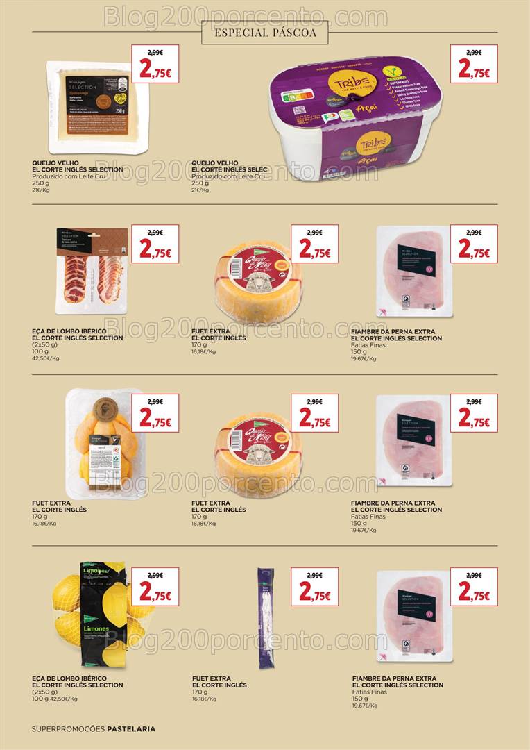 Antevisão Folheto EL CORTE INLGÉS Especial Páscoa Promoções de 28 março a 20 abril