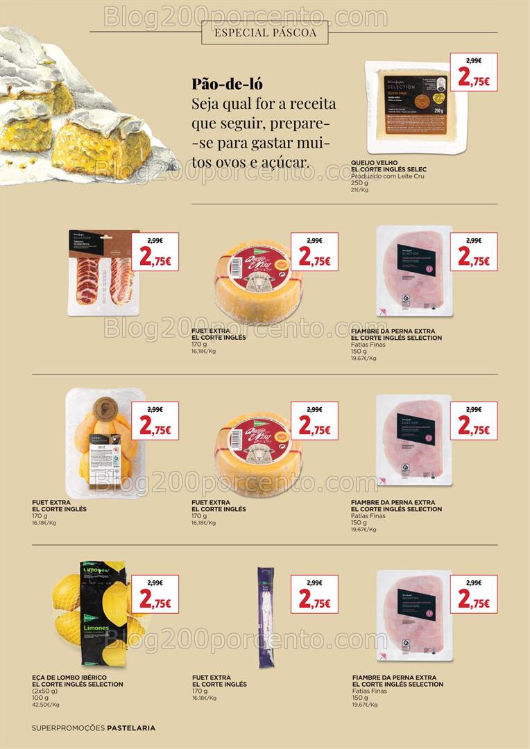 Antevisão Folheto EL CORTE INLGÉS Especial Páscoa Promoções de 28 março a 20 abril