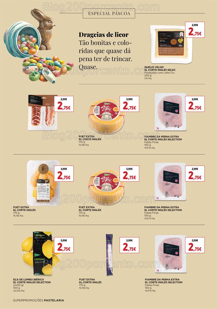 Antevisão Folheto EL CORTE INLGÉS Especial Páscoa Promoções de 28 março a 20 abril