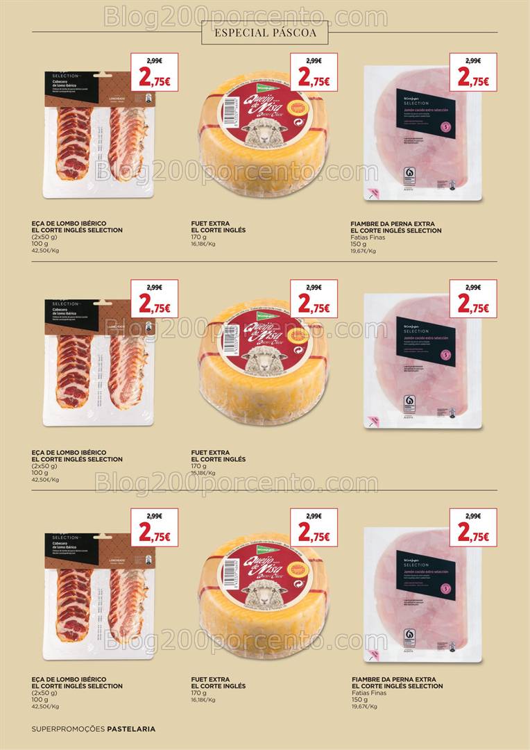 Antevisão Folheto EL CORTE INLGÉS Especial Páscoa Promoções de 28 março a 20 abril