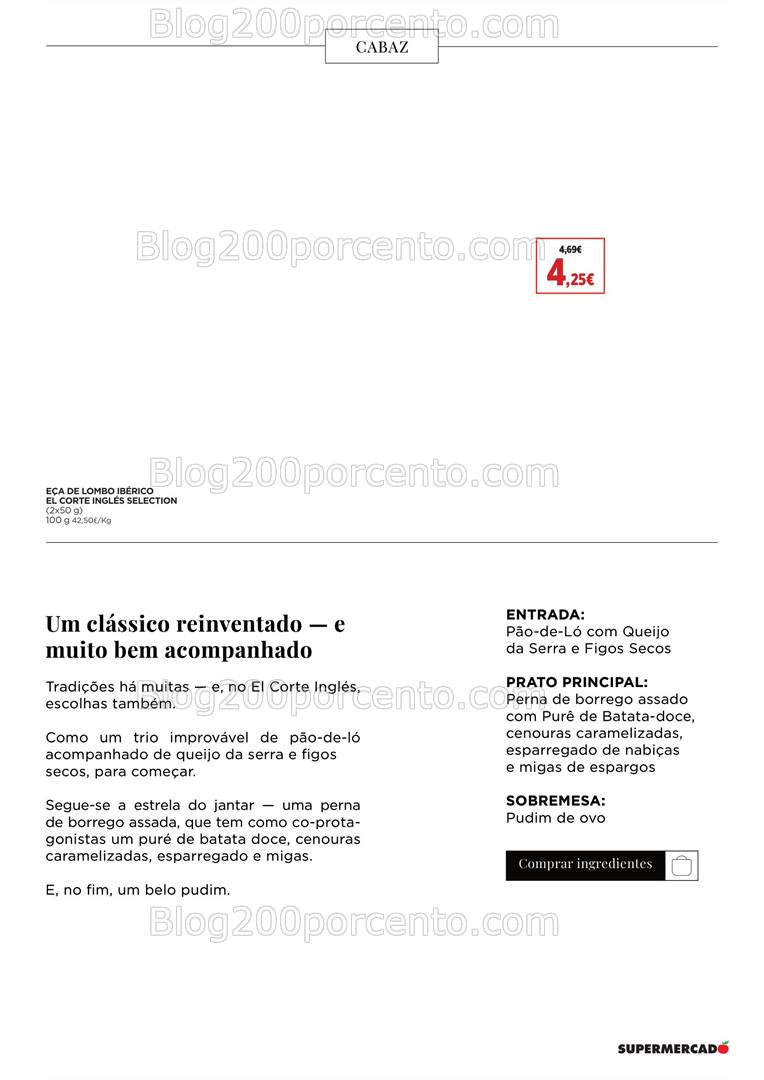 Antevisão Folheto EL CORTE INLGÉS Especial Páscoa Promoções de 28 março a 20 abril