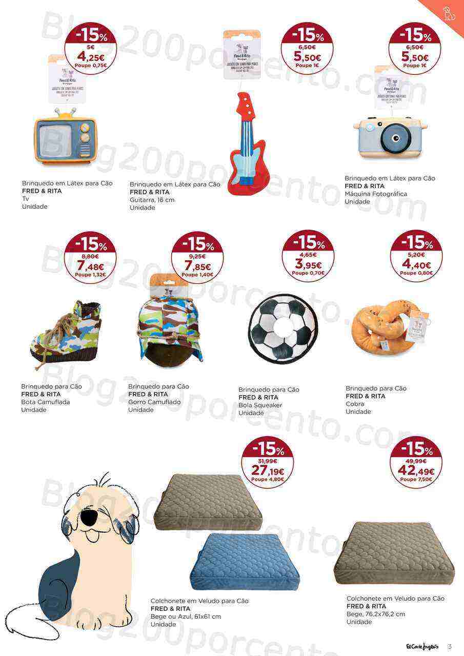 Antevisão Folheto EL CORTE INGLÉS Especial Pets Promoções de 3 a 17 março