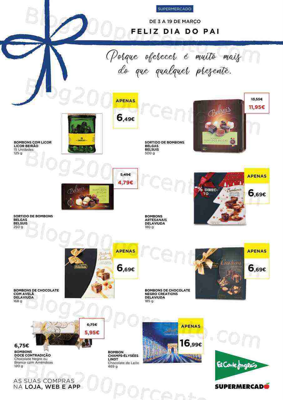 Antevisão Folheto EL CORTE INGLÉS Dia do Pai Promoções de 3 a 19 março