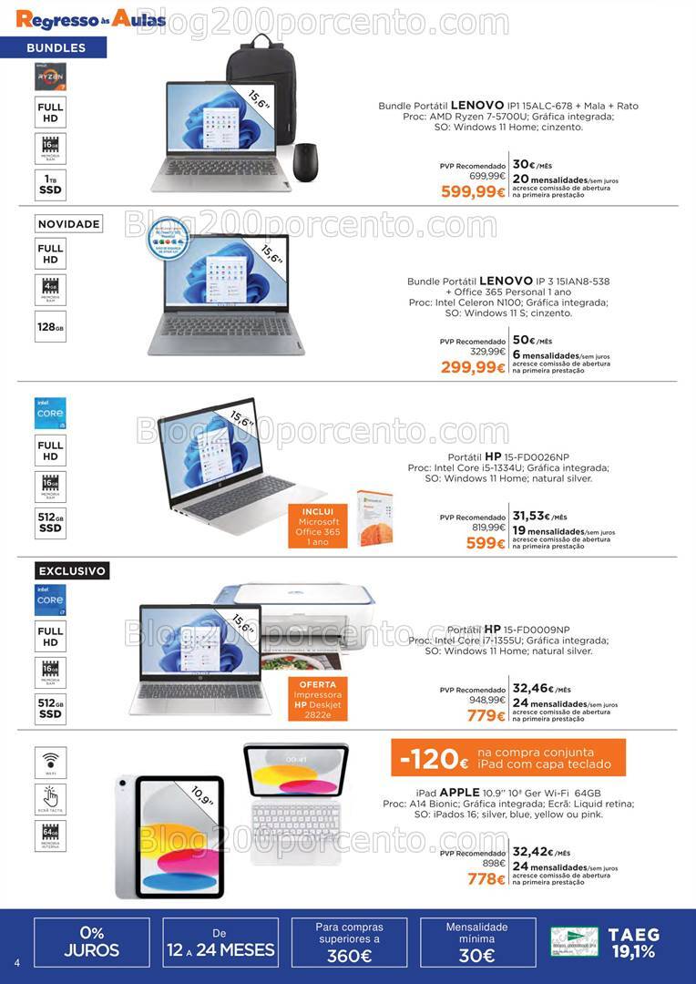 Antevisão Folheto EL CORTE INGLÉS Regresso às Aulas Promoções até 19 de setembro