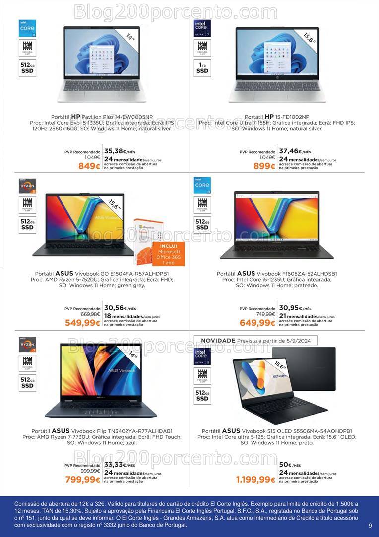 Antevisão Folheto EL CORTE INGLÉS Regresso às Aulas Promoções até 19 de setembro