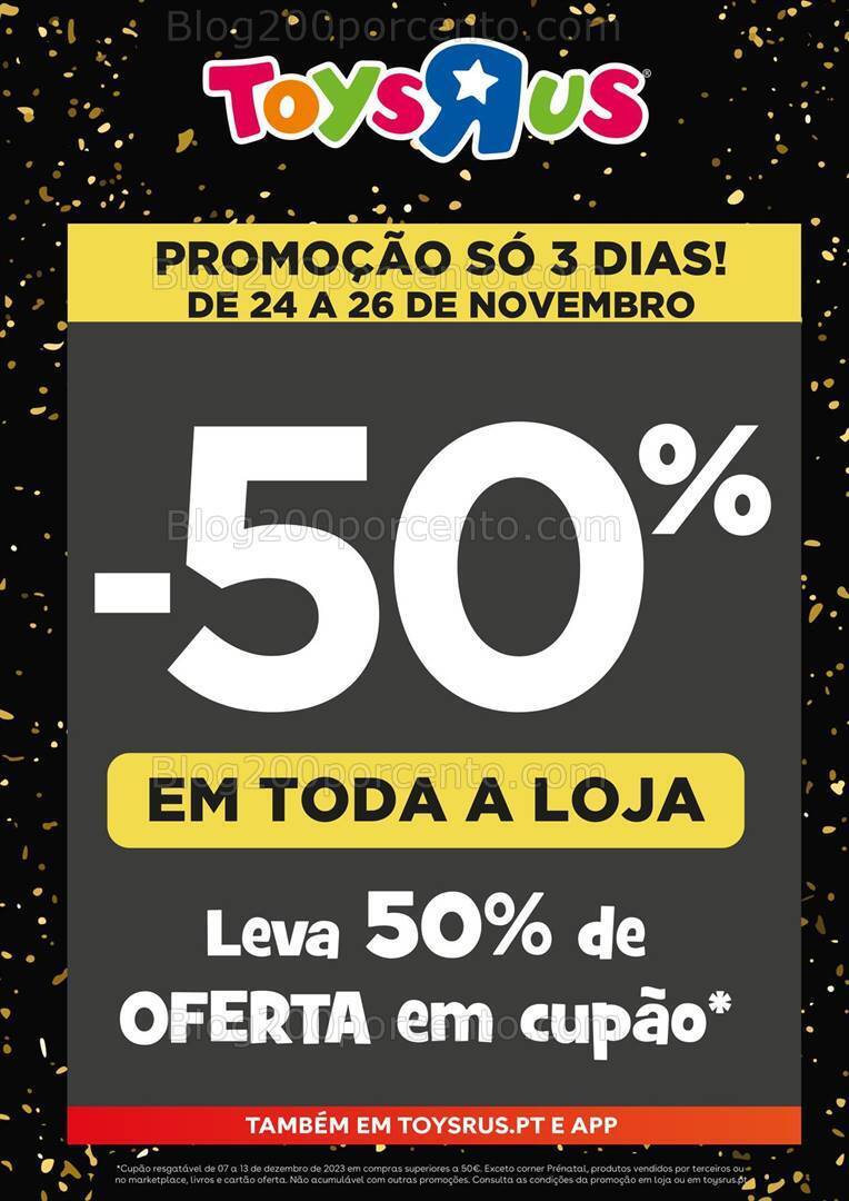 ALERTA - Black Friday TOYSRUS 50% de desconto em toda a loja - 24 a 26 novembro