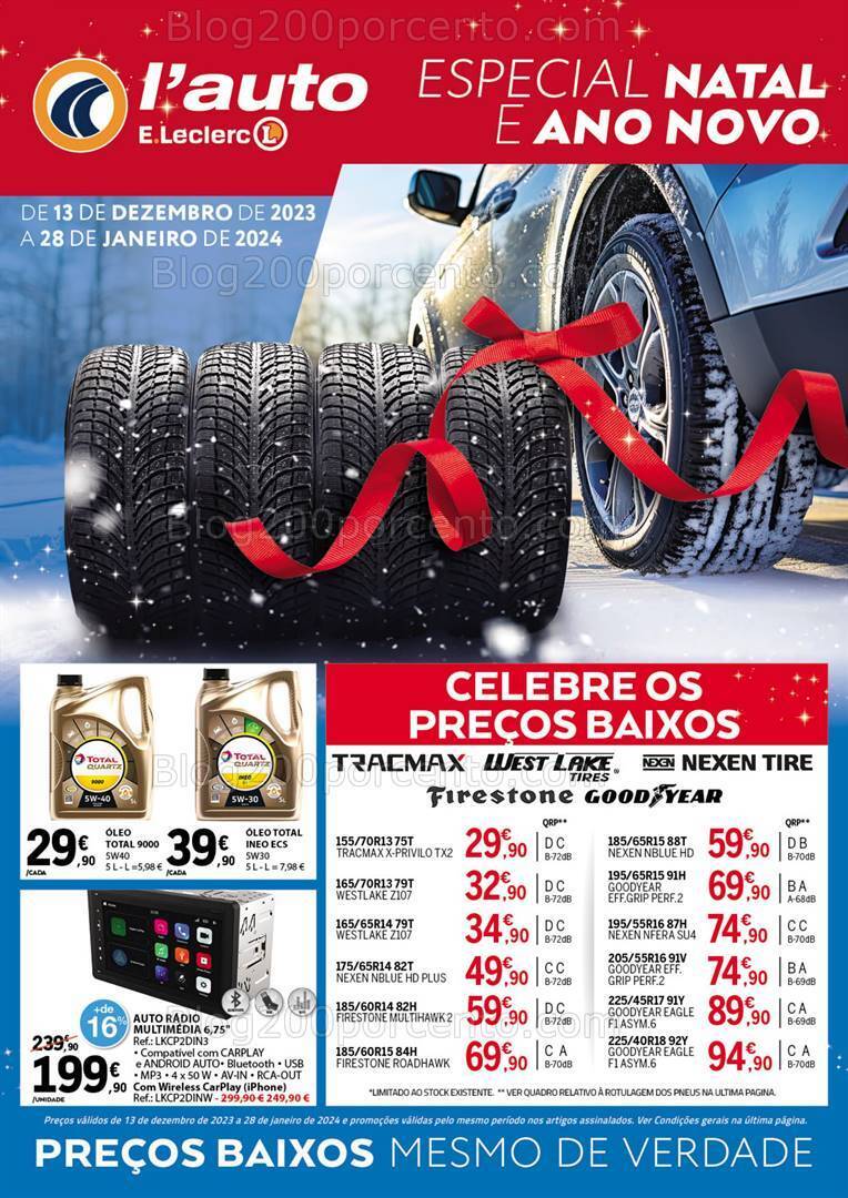 Antevisão Folheto E-LECLERC Auto Promoções de 13 dezembro a 28 janeiro