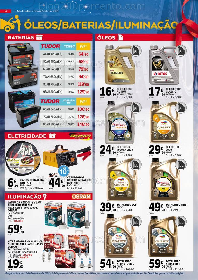 Antevisão Folheto E-LECLERC Auto Promoções de 13 dezembro a 28 janeiro