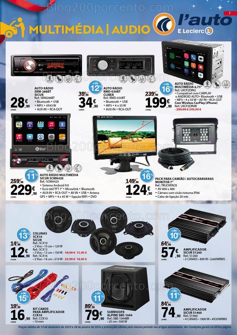 Antevisão Folheto E-LECLERC Auto Promoções de 13 dezembro a 28 janeiro