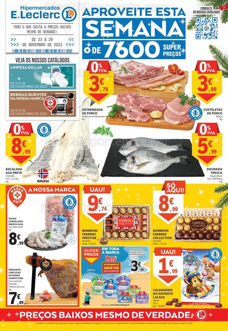 Antevisão Folheto E-LECLERC Promoções de 23 a 29 novembro