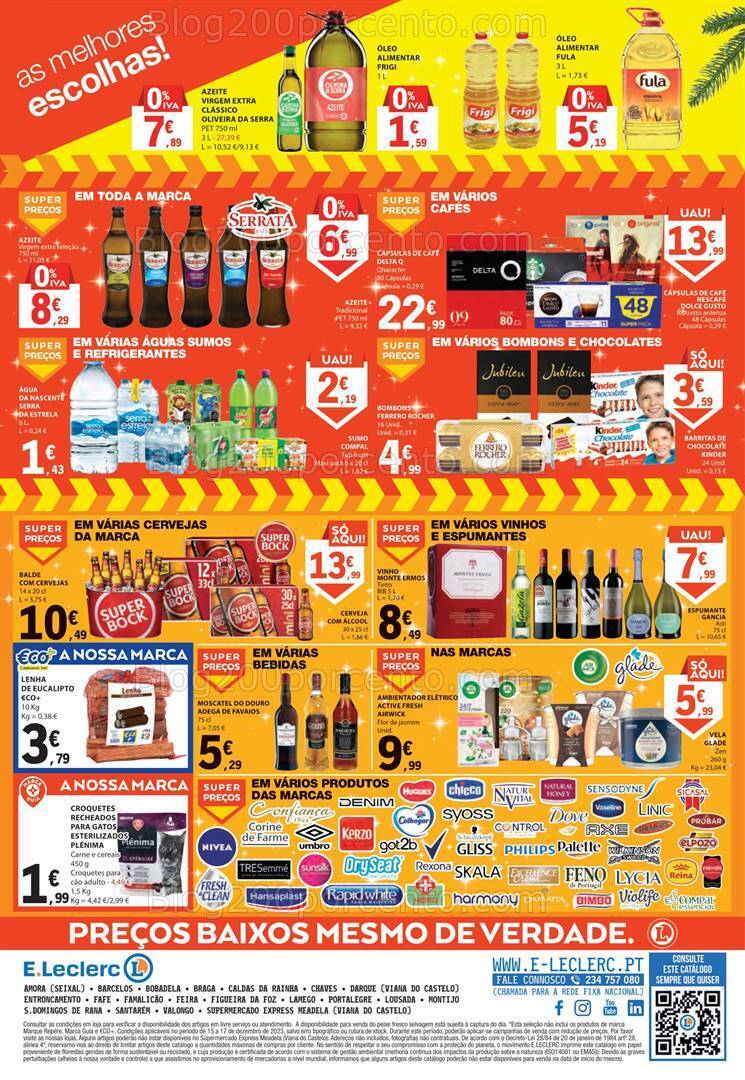 Antevisão Folheto E-LECLERC Promoções Fim de Semana - 15 a 17 dezembro