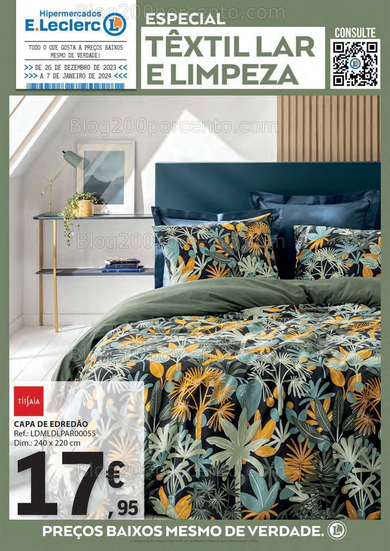 Antevisão Folheto E-LECLERC Bazar Têxtil e Limpeza - 26 dezembro a 7 janeiro