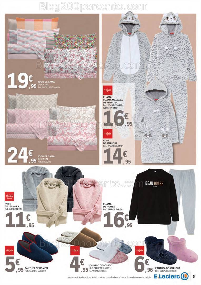 Antevisão Folheto E-LECLERC Bazar Têxtil e Limpeza - 26 dezembro a 7 janeiro
