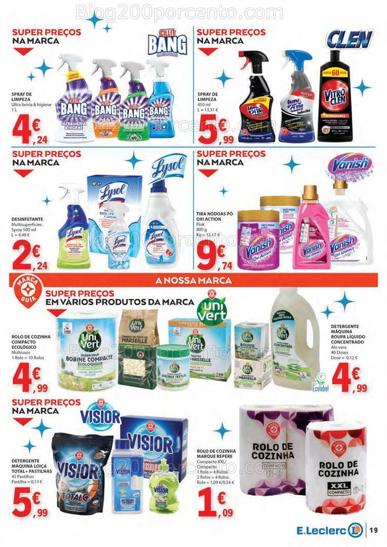 Antevisão Folheto E-LECLERC Bazar Têxtil e Limpeza - 26 dezembro a 7 janeiro