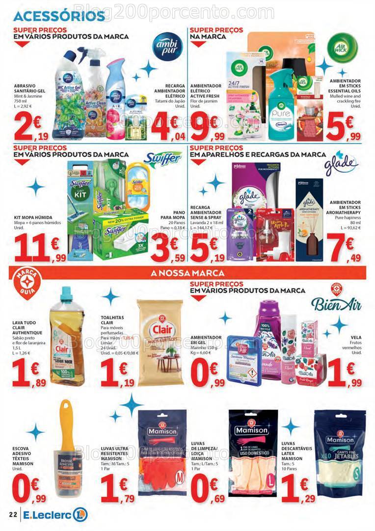 Antevisão Folheto E-LECLERC Bazar Têxtil e Limpeza - 26 dezembro a 7 janeiro