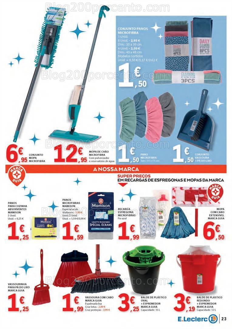 Antevisão Folheto E-LECLERC Bazar Têxtil e Limpeza - 26 dezembro a 7 janeiro
