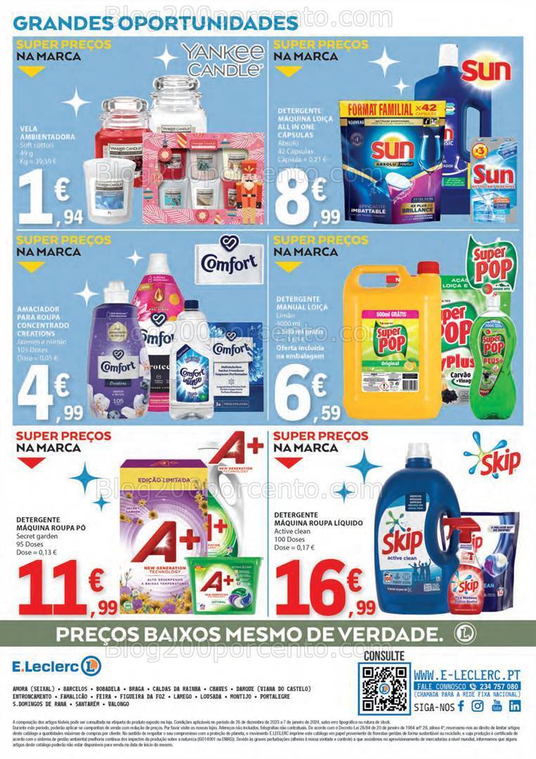 Antevisão Folheto E-LECLERC Bazar Têxtil e Limpeza - 26 dezembro a 7 janeiro