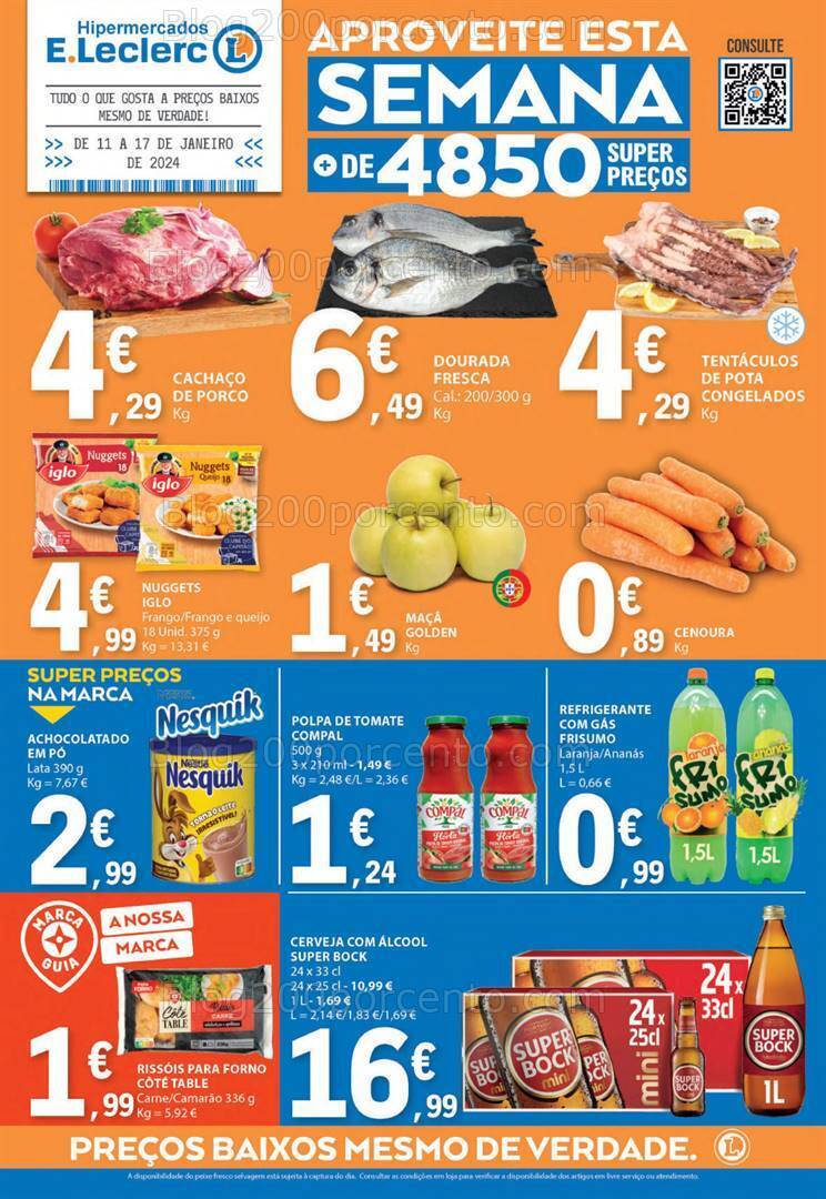 Antevisão Folheto E-LECLERC Promoções de 11 a 17 janeiro