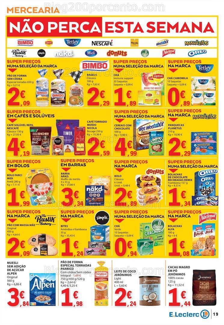 Antevisão Folheto E-LECLERC Promoções de 18 a 24 janeiro