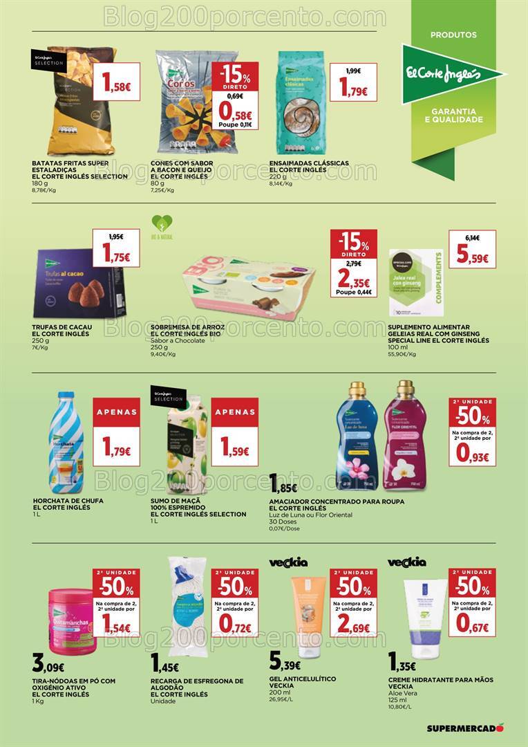 Antevisão Folheto EL CORTE INGLÉS Promoções de 9 a 22 agosto