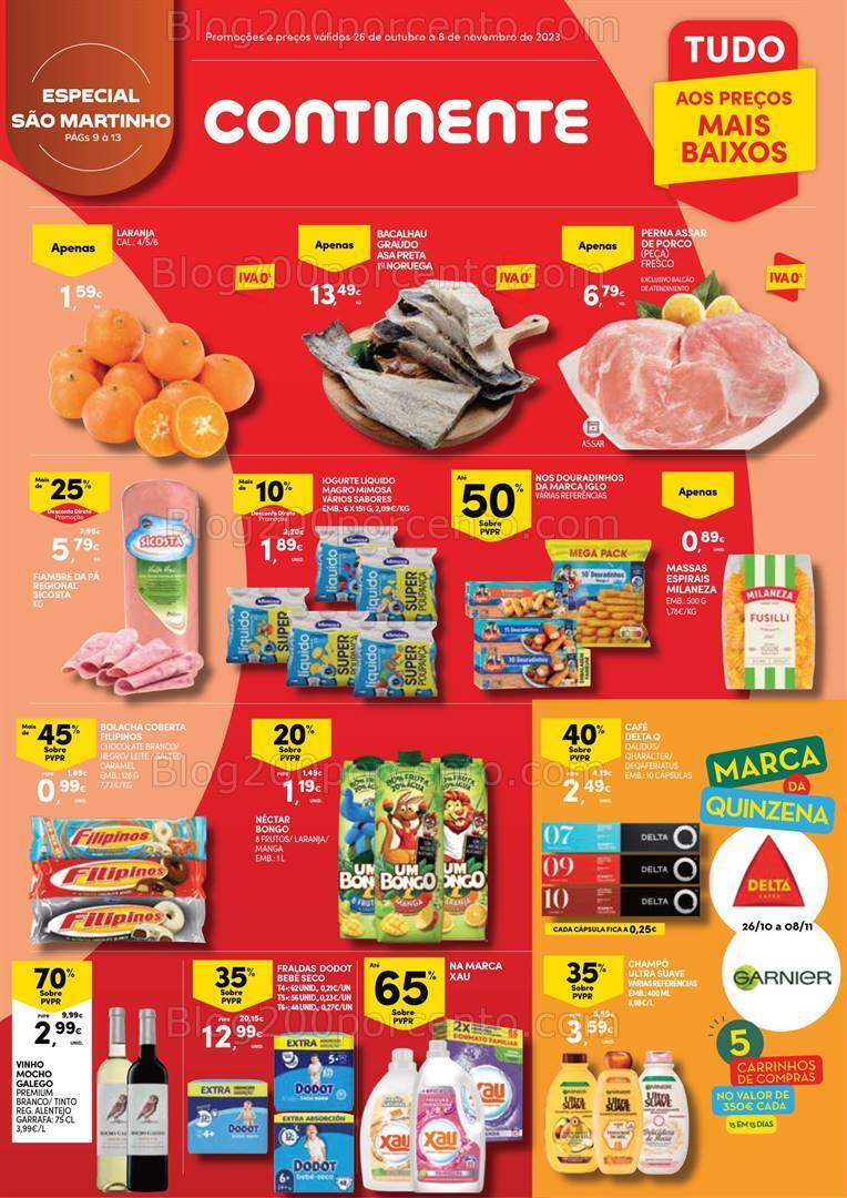 Antevisão Folheto CONTINENTE Açores Promoções de 26 outubro a 8 novembro