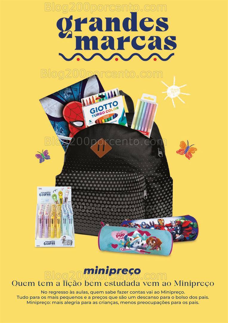 Antevisão Folheto MINIPREÇO Regresso às Aulas Promoções de 22 agosto a 25 setembro