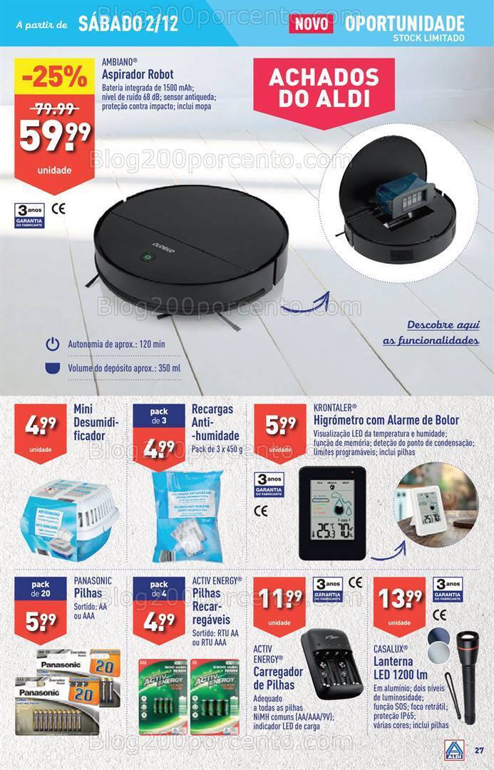 Antevisão Folheto ALDI Promoções de 29 novembro a 5 dezembro