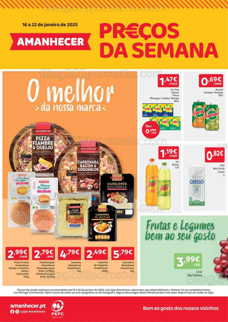 Antevisão Folheto AMANHECER Promoções 16 a 22 janeiro