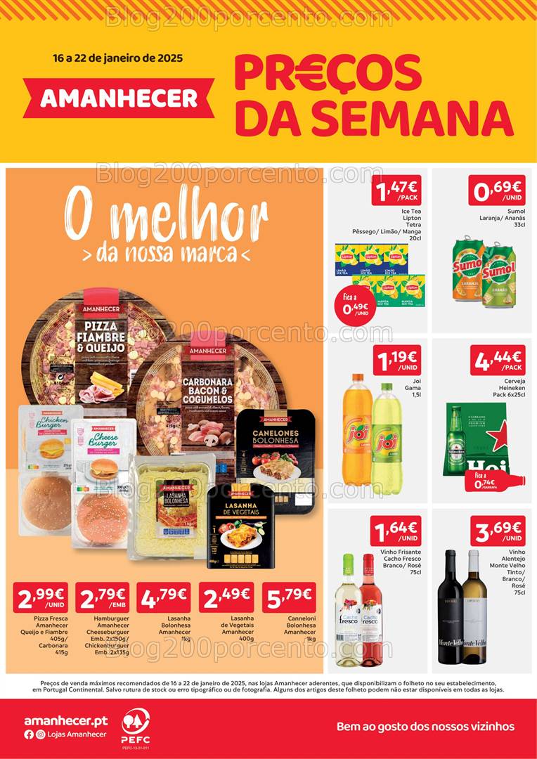 Antevisão Folheto AMANHECER Promoções 16 a 22 janeiro