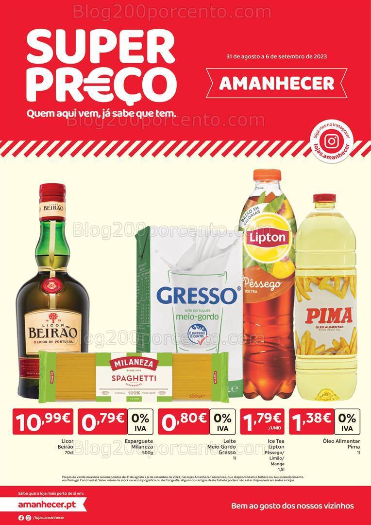 Antevisão Folheto AMANHECER Promoções de 31 agosto a 6 setembro