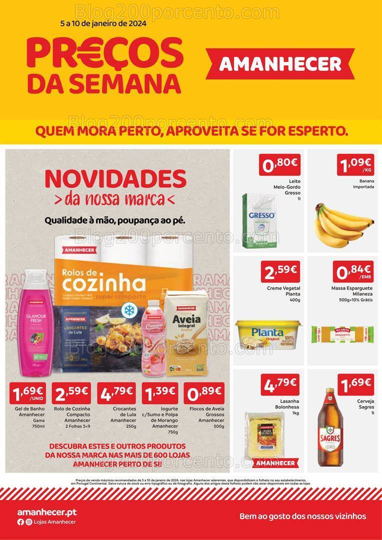 Antevisão Folheto AMANHECER Promoções de 5 a 10 janeiro