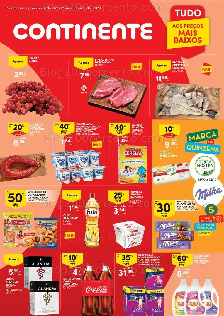 Antevisão Folheto CONTINENTE Açores Promoções de 12 a 25 outubro