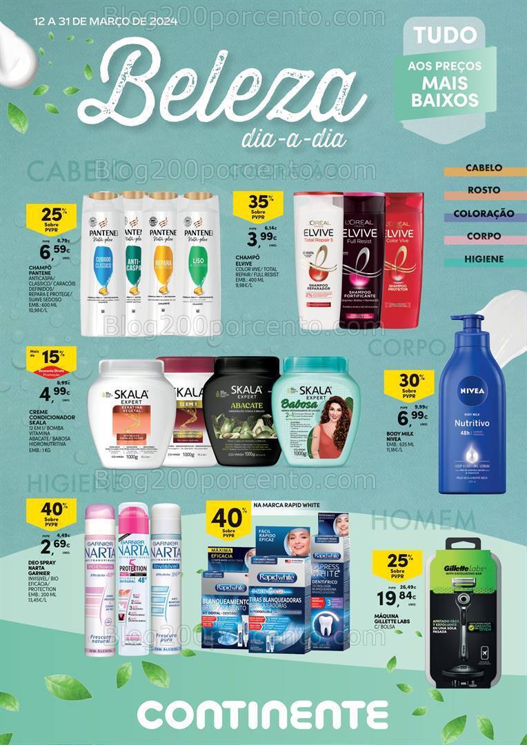Antevisão Folheto CONTINENTE Açores Especial Beleza Promoções de 12 a 31 março