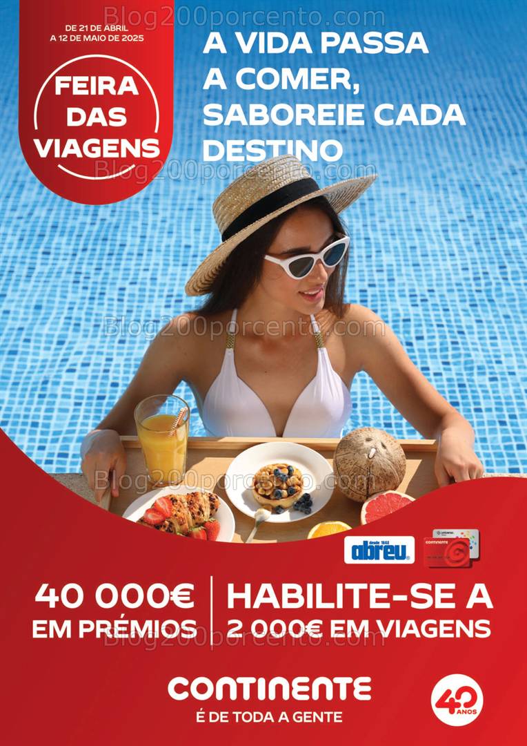Antevisão Folheto CONTINENTE Extra Feira das Viagens Promoções até 12 maio