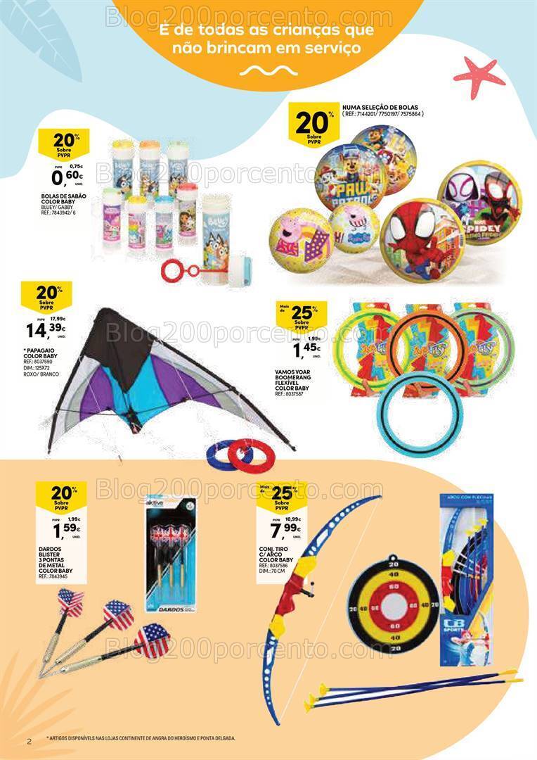 Antevisão Folheto CONTINENTE Açores Férias de Verão Promoções de 2 a 29 julho