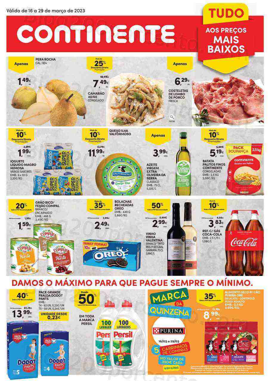Antevisão Folheto CONTINENTE Açores Promoções de 16 a 29 março