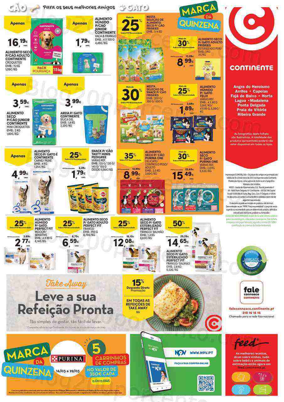 Antevisão Folheto CONTINENTE Açores Promoções de 16 a 29 março