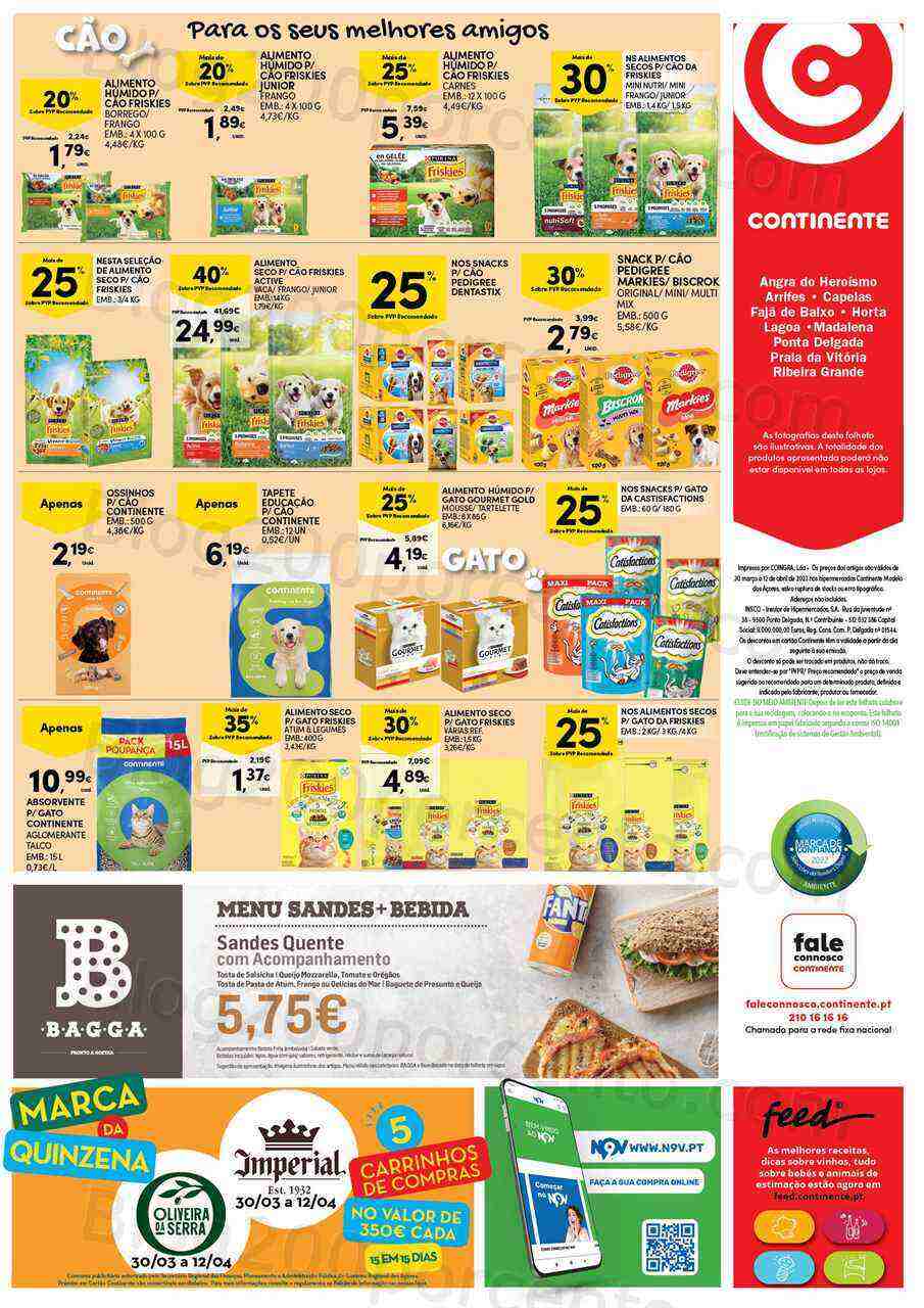 Antevisão Folheto CONTINENTE Açores Promoções de 30 março a 12 abril