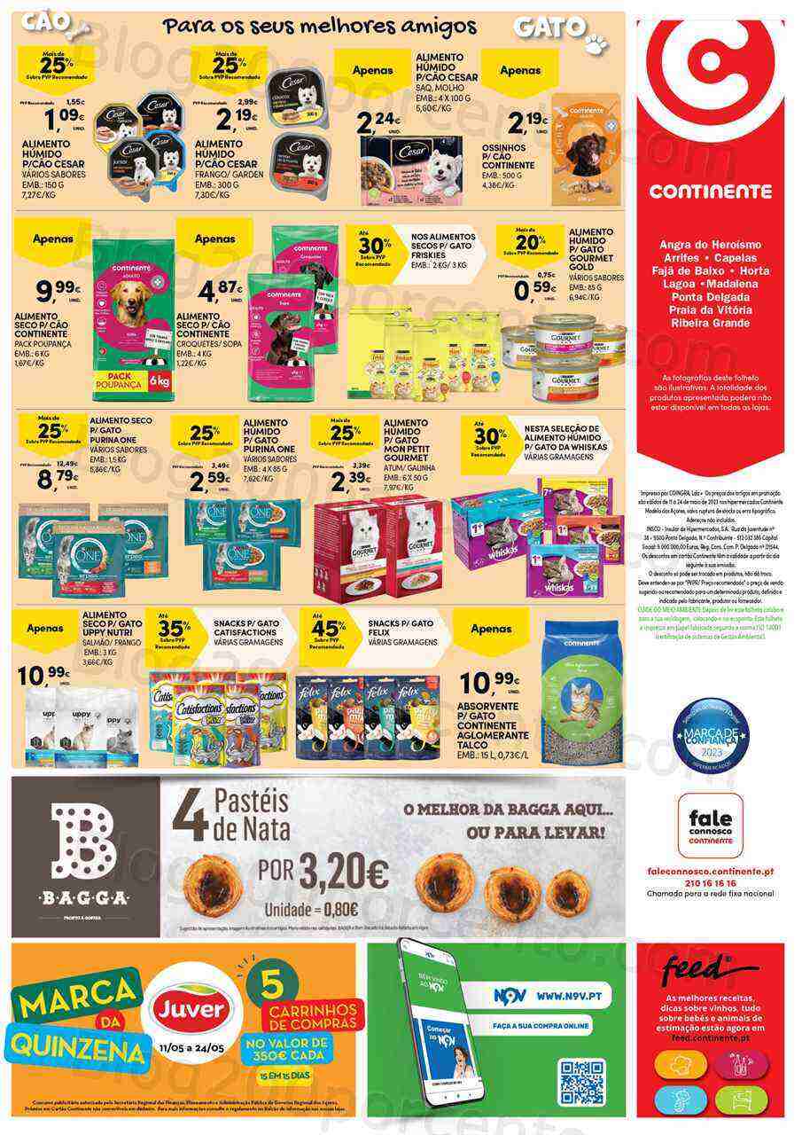 Antevisão Folheto CONTINENTE Açores Promoções de 11 a 24 maio